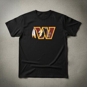 Washington Football "W" Logo Black NFL Graphic Tee